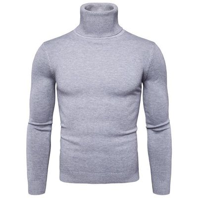 2022 Mensen solide kleur trui met twee lapels en hoge elastische materiaalfunctie