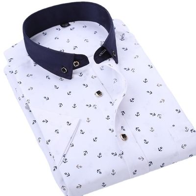 Polyestervezel Mensen zomer bloemenprint korte mouwen shirt Casual en jeugd design