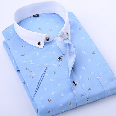 Polyestervezel Mensen zomer bloemenprint korte mouwen shirt Casual en jeugd design