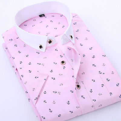 Polyestervezel Mensen zomer bloemenprint korte mouwen shirt Casual en jeugd design