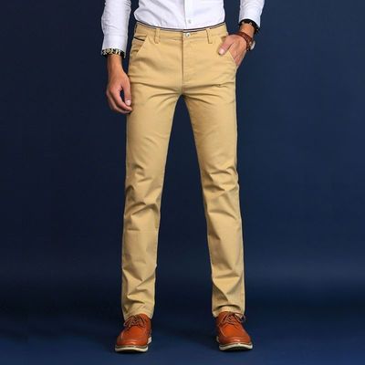 2023 Mensen Casual Broek in potloodbroek Patroon met vliegopening en Zip Placket