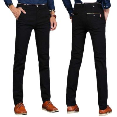 2023 Mensen Casual Broek in potloodbroek Patroon met vliegopening en Zip Placket