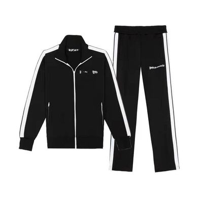 Unisex geborduurde rits up jogging wear straatkleding warmte-overdrukken