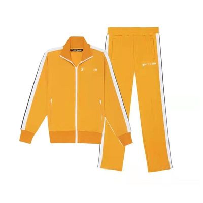 Unisex geborduurde rits up jogging wear straatkleding warmte-overdrukken