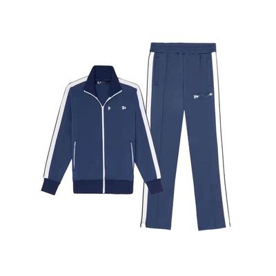 Unisex geborduurde rits up jogging wear straatkleding warmte-overdrukken