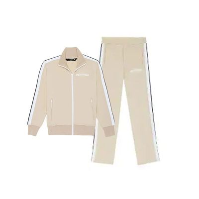 Unisex geborduurde rits up jogging wear straatkleding warmte-overdrukken