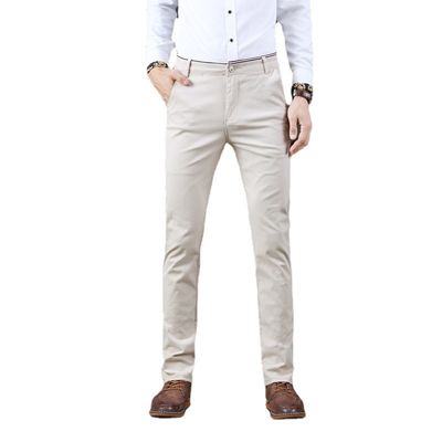 Mannen Four Seasons Stretch Casual broek met Slim Straight Design en licht wassen