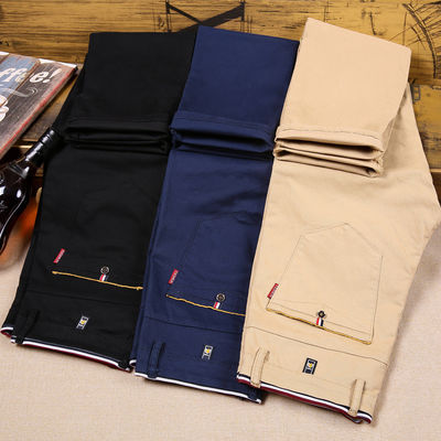Mannen Four Seasons Stretch Casual broek met Slim Straight Design en licht wassen