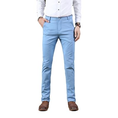 Mannen Four Seasons Stretch Casual broek met Slim Straight Design en licht wassen