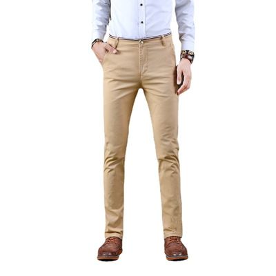 Mannen Four Seasons Stretch Casual broek met Slim Straight Design en licht wassen