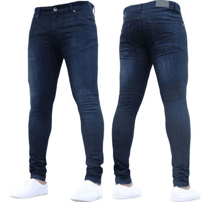 Ondersteuning 7 dagen Voorbeeld bestelling Levertyd Mensen Strakke Jeans Solid Color Denim Pencil Jeans