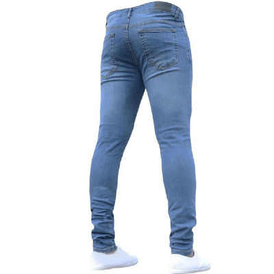Ondersteuning 7 dagen Voorbeeld bestelling Levertyd Mensen Strakke Jeans Solid Color Denim Pencil Jeans