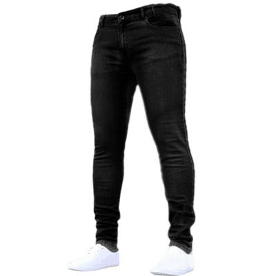 Ondersteuning 7 dagen Voorbeeld bestelling Levertyd Mensen Strakke Jeans Solid Color Denim Pencil Jeans