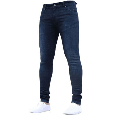 Ondersteuning 7 dagen Voorbeeld bestelling Levertyd Mensen Strakke Jeans Solid Color Denim Pencil Jeans