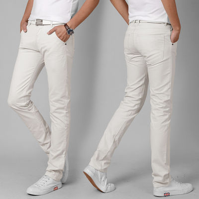 Broeklengte broek mode stijl stretch fit katoen midden taille broek voor man