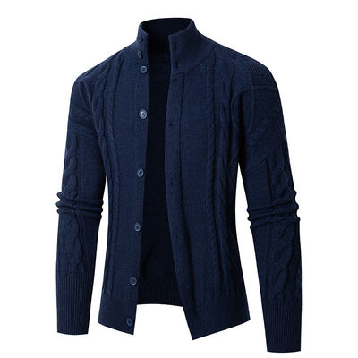 2024 Mensen stand kraag cardigan trui Turtle Neck Jeugd bevestigingsstuk Decoratie trui