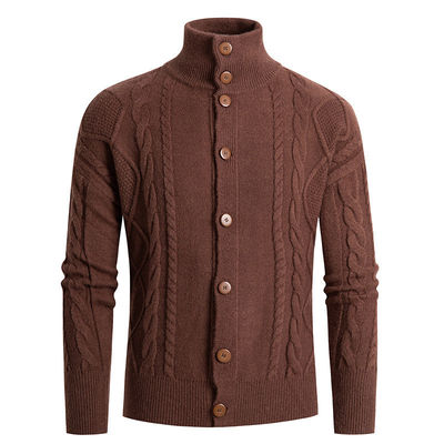 2024 Mensen stand kraag cardigan trui Turtle Neck Jeugd bevestigingsstuk Decoratie trui
