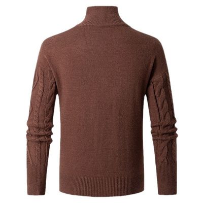 2024 Mensen stand kraag cardigan trui Turtle Neck Jeugd bevestigingsstuk Decoratie trui