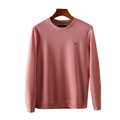 O-neck geborduurde mannen rondboordje trui Terry pullover zonder voering en vakmanschap