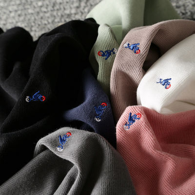O-neck geborduurde mannen rondboordje trui Terry pullover zonder voering en vakmanschap