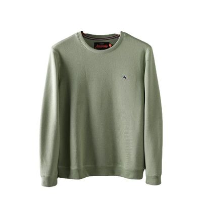 O-neck geborduurde mannen rondboordje trui Terry pullover zonder voering en vakmanschap