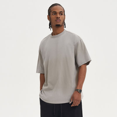100% katoen Unisex Oversized Basic T-shirt Mensen Casual Loose Wash Solid T-shirts