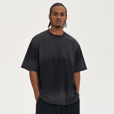100% katoen Unisex Oversized Basic T-shirt Mensen Casual Loose Wash Solid T-shirts