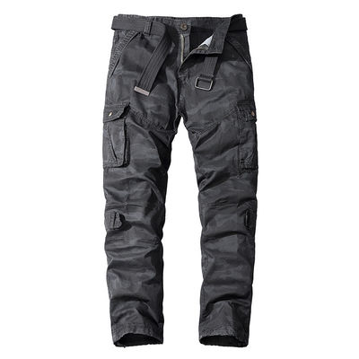 Mensenoveralls met meerdere zakken in puur katoen met midden taille en rechte pasvorm