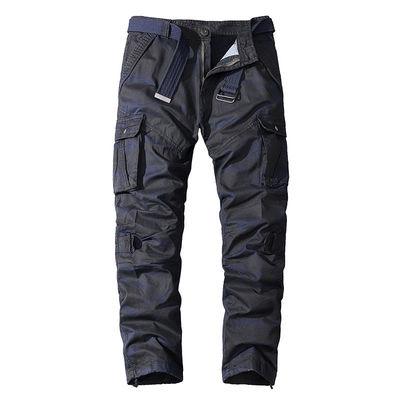 Mensenoveralls met meerdere zakken in puur katoen met midden taille en rechte pasvorm