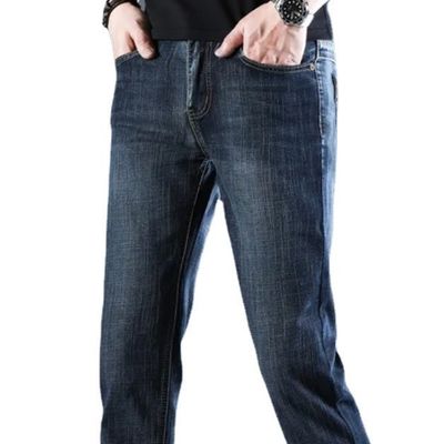Mensen Streetwear Jeans met Zipper Fly Printed Design en Pockets Speciaal ambacht Was