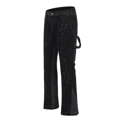 High Street Straight Jeans voor mannen met gedrukt ontwerp en een lichte flare in Dark Wash