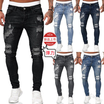 Op maat gemaakte slimme jeans voor mannen met decoratieve zakken Geen drukmethoden