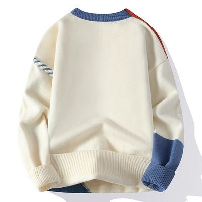 Ronde nek Herfst Winter Mensen Kerst sweaters Koreaanse straatkleding Patchwork pullover