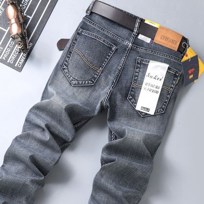 80% katoen Straight Denim Mensen Jeans Fit Type Regular Waist type Midden taille