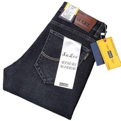 80% katoen Straight Denim Mensen Jeans Fit Type Regular Waist type Midden taille