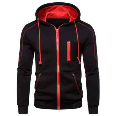 Mensen Casual Zipper Jacket Pullover Sweatshirt in katoenen stof voor aanpassing