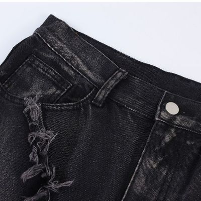 Bagi Mensen Denim Jeans in XMAMLON RTS met Zip Placket Fly Opening en Damage Blue