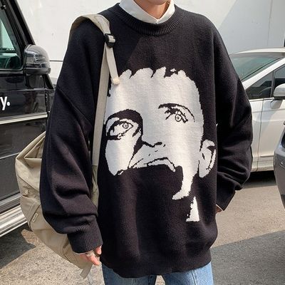 Standaard wol herfst trui mannen trui maat Jacquard cartoon patroon gebreid