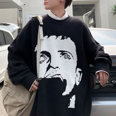 Standaard wol herfst trui mannen trui maat Jacquard cartoon patroon gebreid