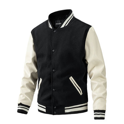 Winter Stand-up Collar Quilted Jacket voor aangepaste monsters Baseball Jacket voor mannen