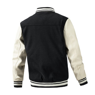 Winter Stand-up Collar Quilted Jacket voor aangepaste monsters Baseball Jacket voor mannen