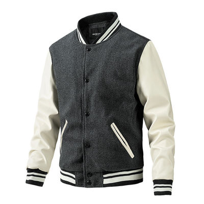 Winter Stand-up Collar Quilted Jacket voor aangepaste monsters Baseball Jacket voor mannen