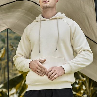 Mensen-grootte hoededed sweatshirt Winter Streetman losse witte vlies met custom print