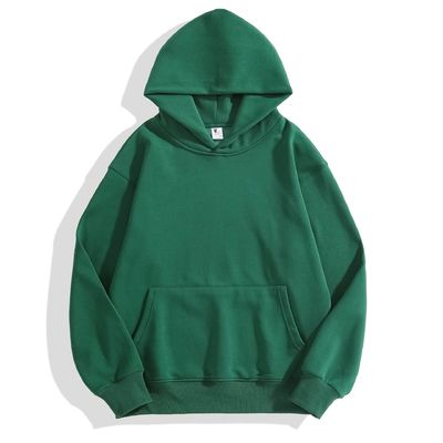 Winter Plain Hoodies Mensen Hoodie Dikke Strakke Vlies Drop Schouder Hoodie Katoen XS-4XL 480g