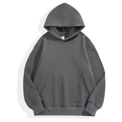 Winter Plain Hoodies Mensen Hoodie Dikke Strakke Vlies Drop Schouder Hoodie Katoen XS-4XL 480g