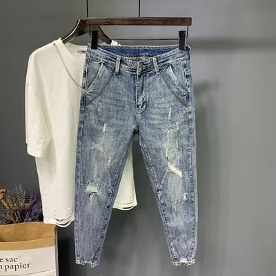 WASHED Designer mannenbroek Jeans Slim broek voor mannen gesneden In voorraad