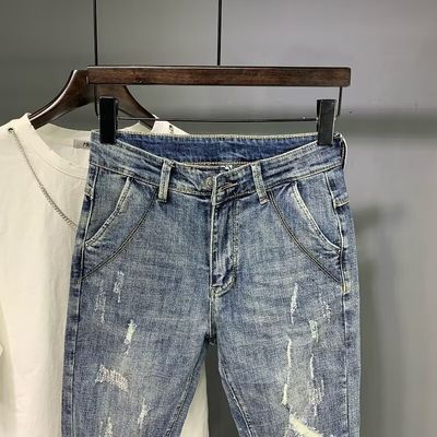 WASHED Designer mannenbroek Jeans Slim broek voor mannen gesneden In voorraad