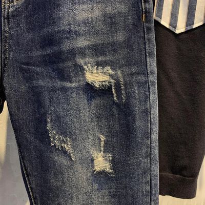 Mid Waist XMAMLON Mensen Hip Hop Streetwear Skinny Ripped Damage Jeans Broek Broek