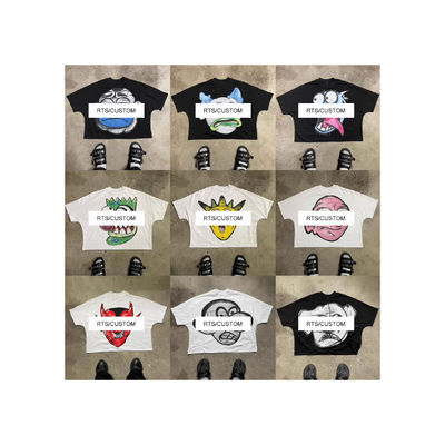 Oversized T-shirts voor mannen en vrouwen met op maat gemaakte RTS grafische afdruk in 100% katoen