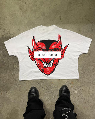 Oversized T-shirts voor mannen en vrouwen met op maat gemaakte RTS grafische afdruk in 100% katoen